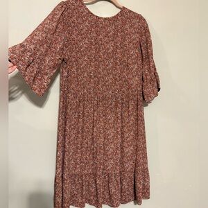 LOFT Terracotta Floral Dress